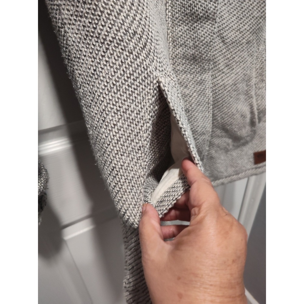Rip Curl Penny Longline Fleece Lined Jacket Small Gray Hoodie Full Zip Cozy Warm - Picture 7 of 12